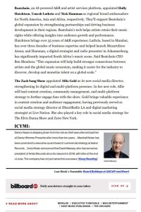 Billboard Executive Turntable Article April 11 2025